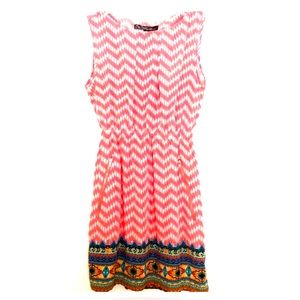 Feathers Brand Super Cute Pink & White dress